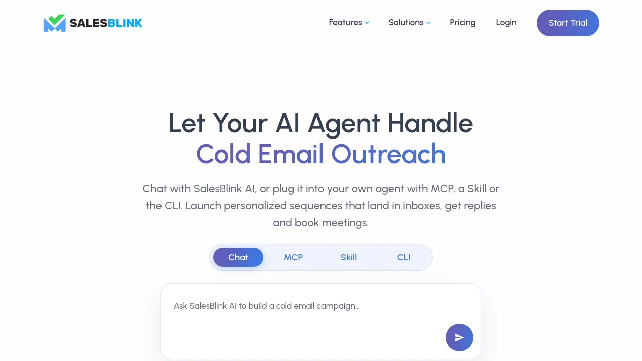 Screenshot of SalesBlink website