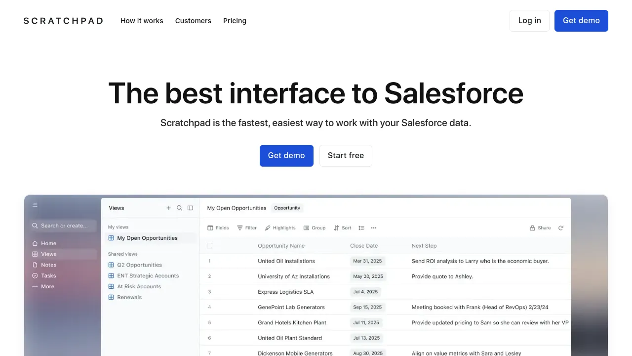 Screenshot of Scratchpad website