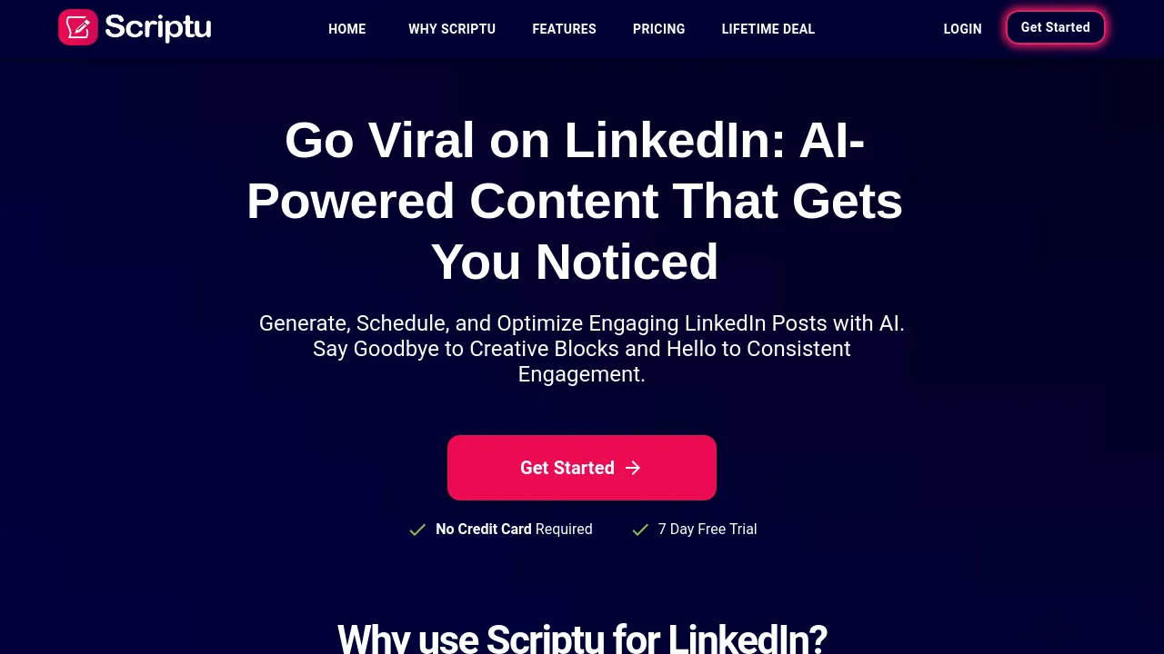 Screenshot of Scriptu website