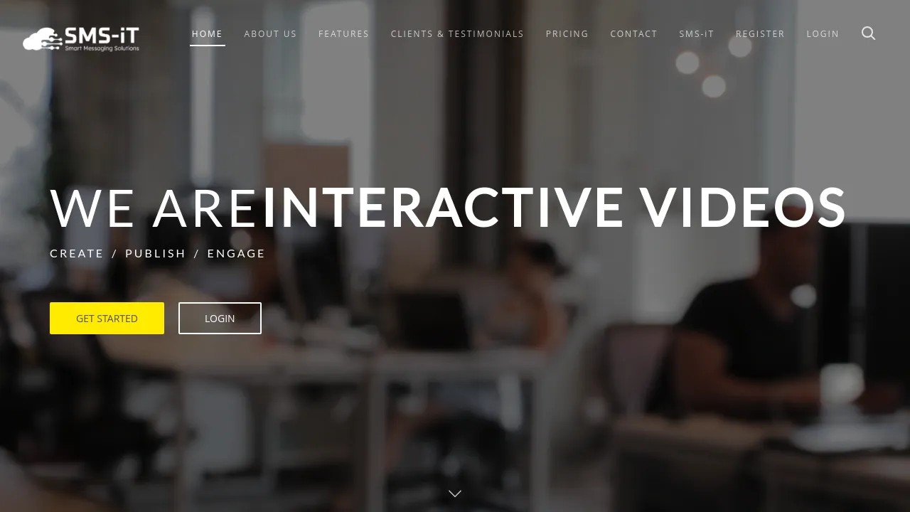 Screenshot of SMS-iT Video Ads website