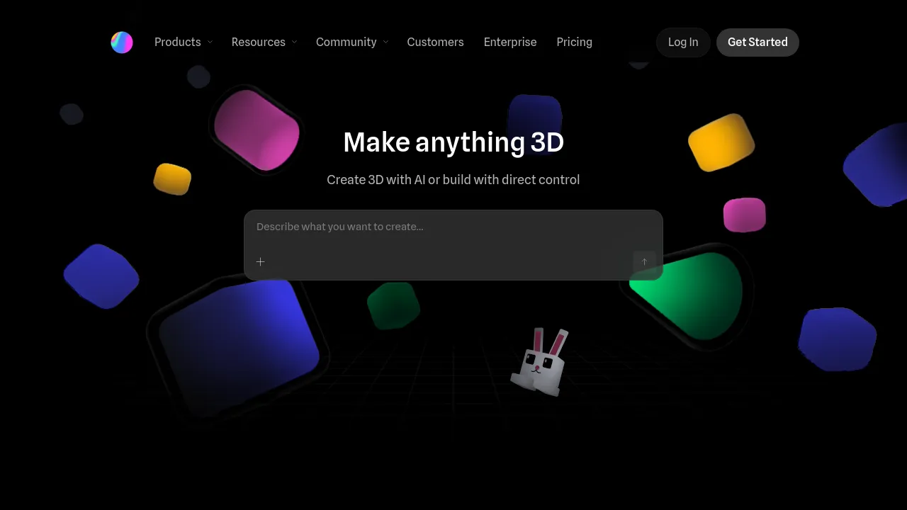 Screenshot of Spline website