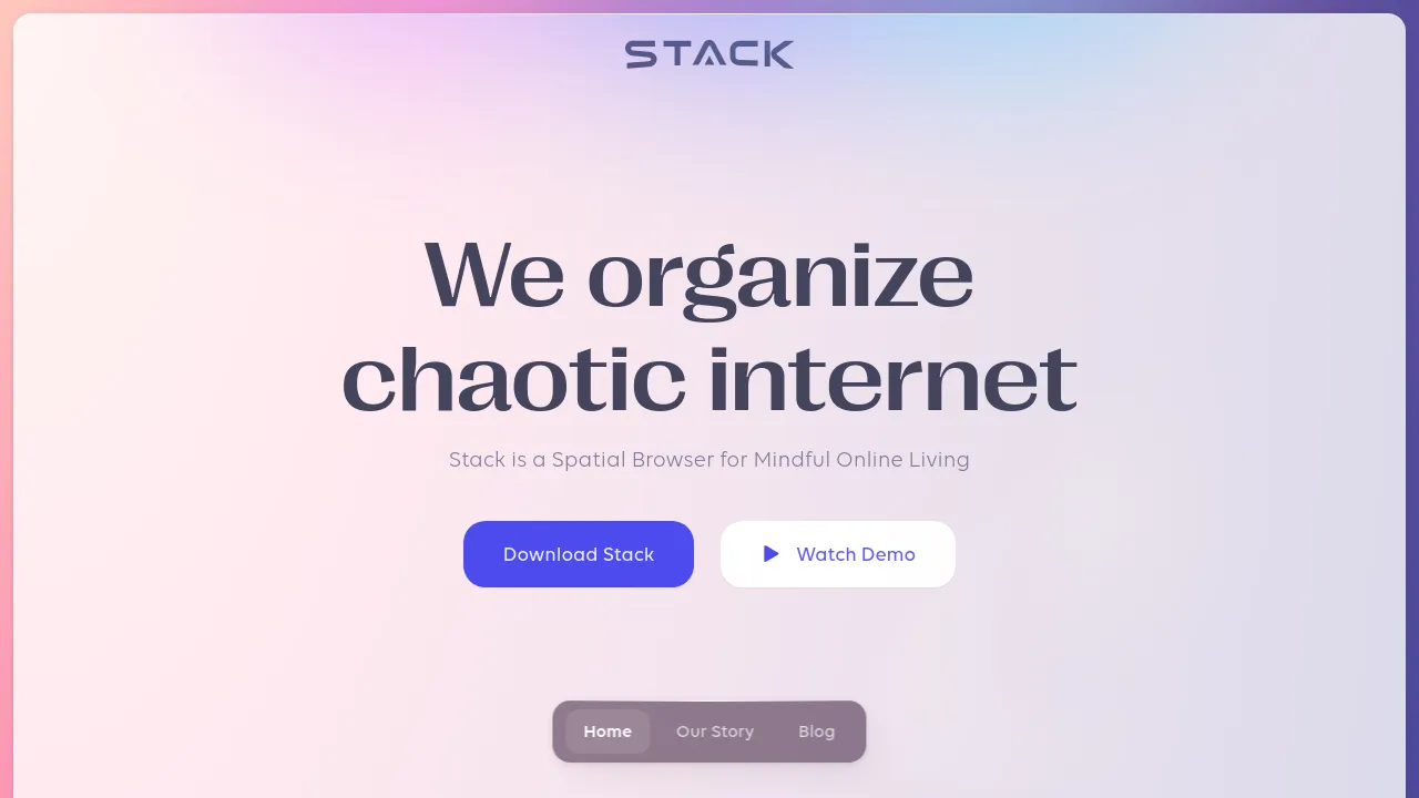 Screenshot of Stack website