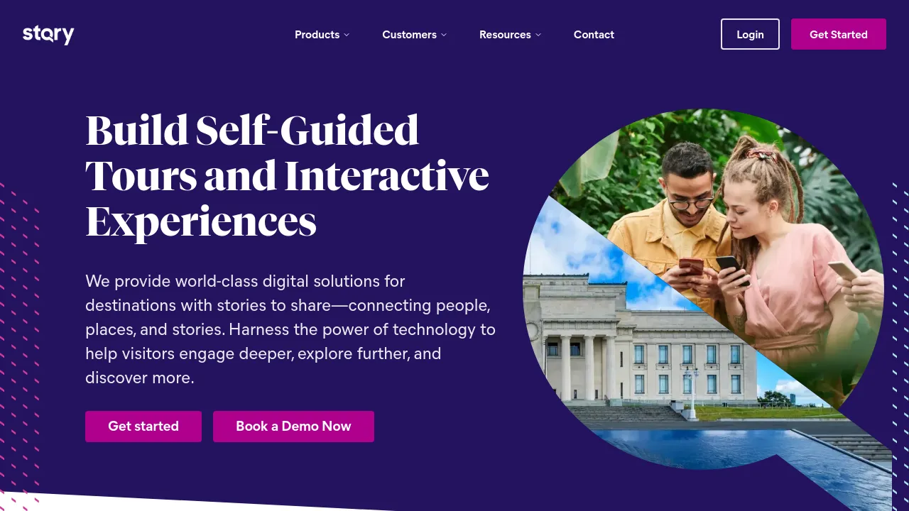 Screenshot of STQRY website