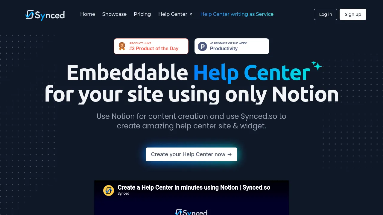 Screenshot of Synced website