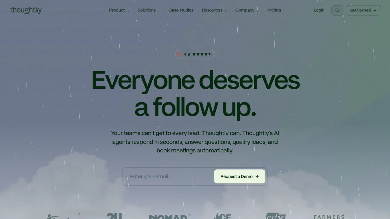 Screenshot of Thoughtly website