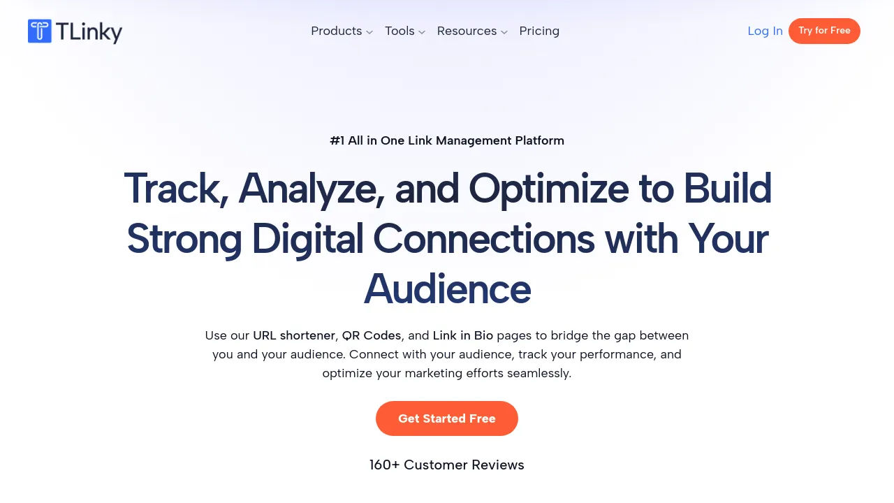 Screenshot of TLinky website