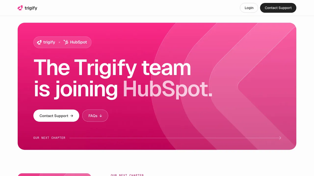 Screenshot of Trigify.io website