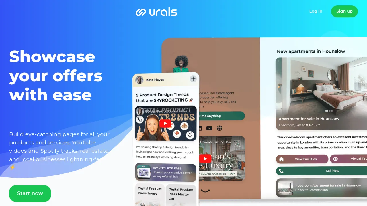 Screenshot of Urals website