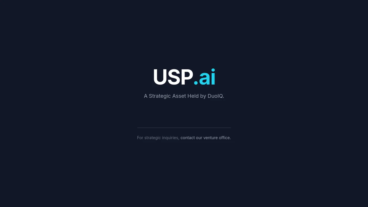 Screenshot of USP.ai website