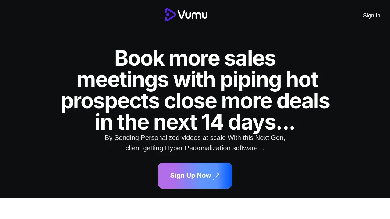 Screenshot of Vumu website