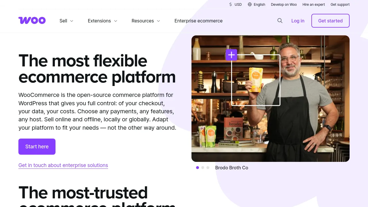 Screenshot of WooCommerce website