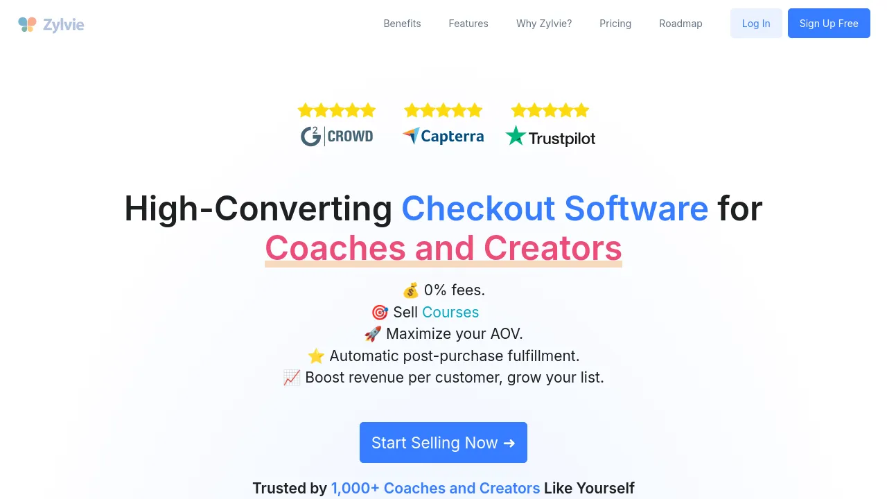 Screenshot of Zylvie website